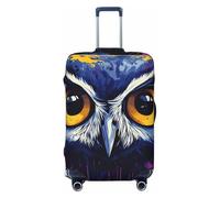 Purple Owl Elastic Travel Luggage Cover Suitcase Protector, Print Suitcase Baggage Cover Anti-Scratch
