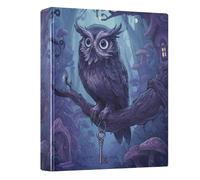 Purple Owl in Forest 3 Ring Binders 1.5 Inch Clear View Three Ring Binders Versatile Binder Fits 200 Sheets 1 Pack