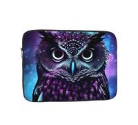 Purple Owl Laptop Sleeve for Women Men, 15 Inch Waterproof Laptop Bag Lightweight Notebook Computer Cover Bag