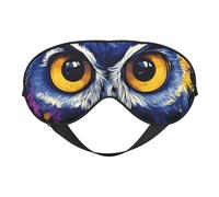 Purple Owl Print Sleep Mask with Adjustable Strap, Comfortable Eye Cover for Travel, Yoga, Napping, Sleeping & Relaxation