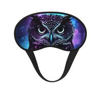 Purple Owl Sleep Mask for Side Sleeper, Blackout Eye Mask for Women Men, Zero Pressure Sleeping Masks Soft Breathable Eye Cover Comfortable Blindfold Eyeshade for Night Sleep