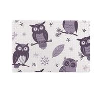 Purple Owls On A Branch WithWooden Jigsaw Puzzle Puzzles for Adults 1000 Pieces