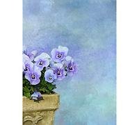 Purple Pansy Flowers Painting Large Art Print Poster Wall Decor 18x24 inch