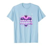 Purple Passion: Boys' Stellar Heart Adventure T-Shirt, Men, Baby Blue, 3XL
