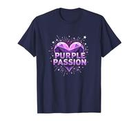 Purple Passion: Boys' Stellar Heart Adventure T-Shirt, Men, Navy, L