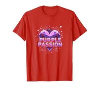 Purple Passion: Boys' Stellar Heart Adventure T-Shirt, Men, Red, XL