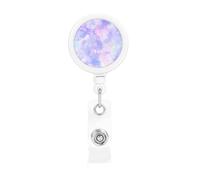Purple Pastel Tie Dye, Retractable Badge Holder,Badge Reels Holder with ID Clip Alligator Clip