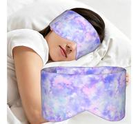 Purple Pastel Tie Dye, Sleep Mask for Home Travel, Full Eye Covers Light Blocking Eye Mask Sleep Eye and Ear Muffs