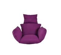(Purple) Patio Rattan Swing Garden Weave Hanging Egg Chair Wcushion In Or Pad Outdoor