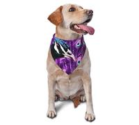 Purple Peacock Dog Bandana Pet Scarf Accessories for Small Medium Dogs Cats Photo Prop, Triangle Pet Bandanas Adjustable Puppy Bib Washable Dog Kerchief Puppy Neckerchief