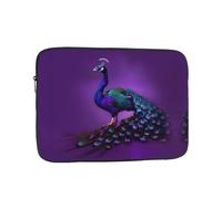 Purple Peacock Pattern Laptop Case, Computer Case Laptop Gifts for Men Women for Travel Abroad