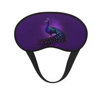 Purple Peacock Pattern Print Adults Soft Washable Eye Mask for Light Blocking Nap Face Sleeping Travel Cover