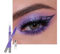 Purple Pearl Shimmer Eyeshadow Stick, Fine Glitter Eye Shadow, Radiant Metallic Eyeliner, Built-in Sharpener Pencil Crayon, Silky Smooth Pigmented Eye Makeup, Gift for Women