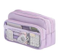 Purple Pencil Case, Large Pencil Case Big Capacity,Spacious Organiser for University Students and Office Professionals, Roomy Storage Solution with Multiple Compartments for Stationery and Accessories