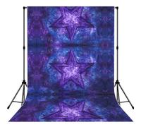Purple Pentagram Print Photo Backdrop Foldable Background for Party Wedding Video Recording Home Decoration