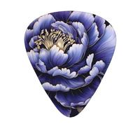 Purple Peonies Printed pick set - 12 pieces, thin, medium and thick guitar picks, suitable for guitar, bass, electric guitar and ukulele