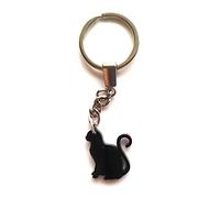 Purple Petals Jewellery Box Black Cat Keyring