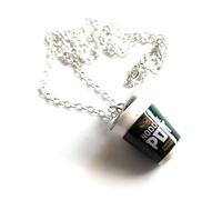 Purple Petals Jewellery Box Handmade Noodle Pot Fun Food Necklace - Gift Boxed