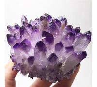 Purple Phantom Crystal Cluster Decoration Home Office Aquarium Gift Ornaments (Size : 350-400g) Gemstone Stone