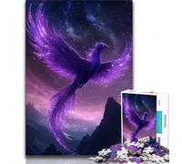 Purple Phoenix 1000 Pieces Jigsaw Puzzle For Adults Teens,Help The Brain Exercise Addictive Toys to Cultivate Patience Unique Challenge Game 38x26cm
