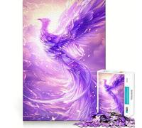 Purple Phoenix Jigsaw 1000 Pieces for Adults Cognitive Toy Bonding Time Pattern Assembly Santa Wish Item (50x75cm)