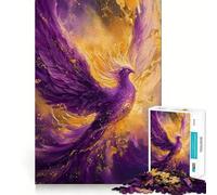 Purple Phoenix Rising 1000 Piece Jigsaws for Adults Puzzle Enhance Recall Together Fun Exact Edge Seasonal Gift (38x52cm)