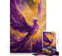 Purple Phoenix Rising 1000 Piece Jigsaws for Adults Puzzle Enhance Recall Together Fun Exact Edge Seasonal Gift (38x52cm)