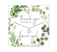 Purple Piglet Gifts Flower Girl Thank You Gift - Sterling Silver Open Heart Pendant - Genuine Silver Boxed Jewellery - Versatile Unique & Thoughtful Gift For Wedding Party