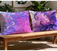 Purple Pillowcase Abstract Cushion Covers set of 2 Large Pillow Cases 24x36in Rectangle Cushion Covers,2026 New Velvet Duplex Print Sofa Pillows for Winter Autumn Living Room Home Decor Gifts O-186O