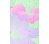 Purple, Pink and Green Watercolour Style With Sprinkles 50 Watermark Blank Page Notebook/Journal