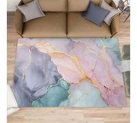 Purple Pink Marble Rugs for Boys Room, Fashion Gradient Marble Area Rug, Machine Washable Kids Rug for Living Room Bedroom Kitchen Dining Room Decor Floor Mat 60x110cm