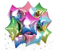Purple Pink Stars Foil Balloons, 18 Inch Lavender Purple Pink Pentagram Foil Balloon for Girls Birthday Wedding Butterfly Theme Party
