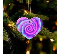 Purple - Pink Vortex Christmas Ornaments - Farmhouse Xmas Hanging Ornaments for Christmas Tree Decorations, Rustic Holiday Love Pendant Decor and Gift Party Tags