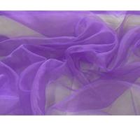 PURPLE PLAIN ORGANZA VOILE FABRIC, SHEER MATERIAL, WEDDING DRESS, CRAFT NET CURTAIN DRAPES PARTY FANCY DRESS 148cm width LAVENDER DARK PURPLE ORGANZA