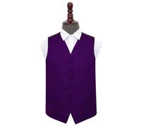 Purple Plain Satin Wedding Waistcoat - 48"