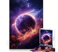 Purple Planet Hard Jigsaw Puzzle for Adults 1000 Pieces Solid Logic Toy Simple Fun Precision Cut (50x75cm)