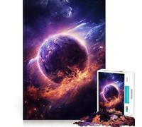 Purple Planet Hard Jigsaw Puzzle for Adults 1000 Pieces Solid Logic Toy Simple Fun Precision Cut (50x75cm)