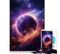 Purple Planet Jigsaw Puzzles for Adults 1000 Pieces Strengthen Memory Family Bond Clean Edge Birthday Gift (38x52cm)