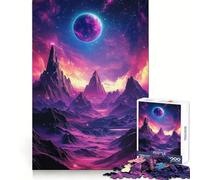 Purple Planet Landscape 1000 Piece Jigsaw Puzzles for Teenagers Jigsaw Memory Lift Light Relax Image Assembly (50x75cm)