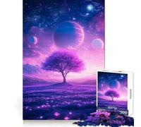 Purple Planet Landscape Jigsaw Puzzle 1000 Piece for Adults Brain Challenge Toy Leisure Time Clear Cut Amazing Present (38x52cm)