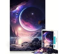 Purple Planet Landscape Jigsaw Puzzles for Adults 1000 Piece Mind Puzzle Slow Enjoy Image Assembly Perfect Present (38x52cm)