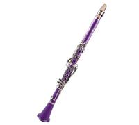 Purple Plastic Body Clarinet Bb White Copper Nickel Plated 17-key Woodwind Instrument Clarinet Musical Instruments