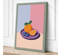 Purple Plate Composition Canvas Wall Art Print 30x20 Inch