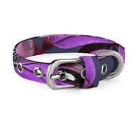 Purple Plum Butterfly Dog Collar Adjustable Soft and Comfortable Puppy Collars with Metal Buckle Pet Collar for Small Medium Pet