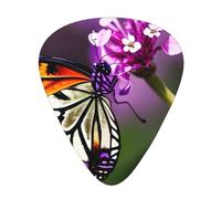 Purple Plum Butterfly Guitar Picks Set-Premium Abs Material,Various Thicknesses-Enhance Your Playing Experience