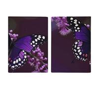 Purple Plum Butterfly Passport Holder, ID Card Protector Case Passport Holder with Slot Passports Travel Wallet Document Cover for Women And Men