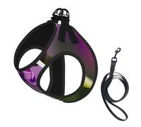 Purple Plum Butterfly Print Dog Harness,Pet Leash Vest For Small To Medium Dogs,Perfect For Outdoor Adventures