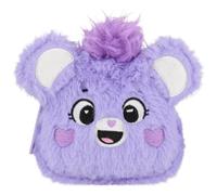 Purple Plush Coin Purse Zipper Small Wallet Girls 10x10x3cm