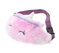 Purple Plush Unicorn Waist Bag for Retractable Straps | Street Snap, Family Trip Use, Super Light, Hands Free Comfort