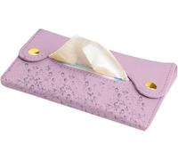 Purple Pocket Tissue Holder - Tissue Holder | Travel Pouch for Tissue | Pocket Paper Towel | Tissue Bag Holder | Paper Towel Pu Leather Case | Papers Box Bags | Tissues Storage Bag (Purple)